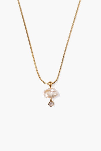 Chan Luu Pearl Diamond Necklace