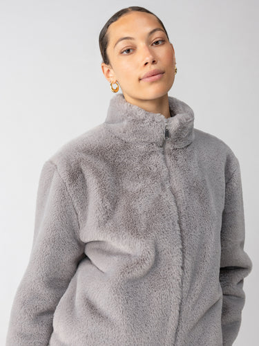 Sanctuary -  Lux Fur Coat Silver Fox