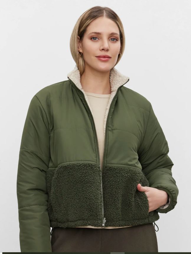 Velvet - Tasha Reversible Puffer Sherpa Jacket