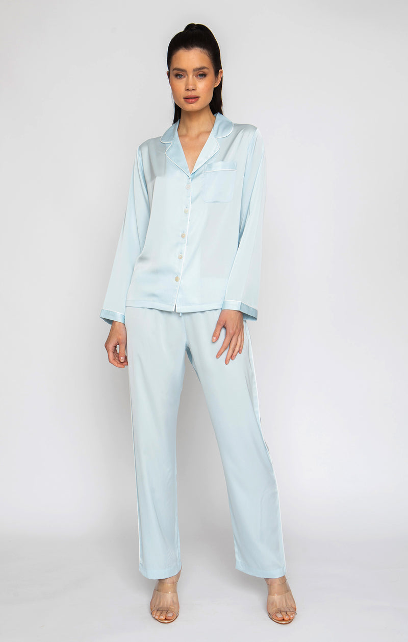 Wrap Up - Sky Blue Long PJ Set