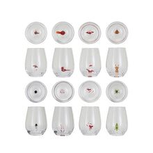 Load image into Gallery viewer, Stemless Wine Glass w/ Holiday Figure Inside (Set of 8)
